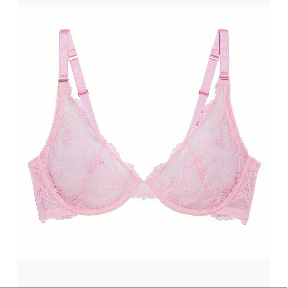 SAVAGE x FENTY Pink Scalloped Bra 38DD